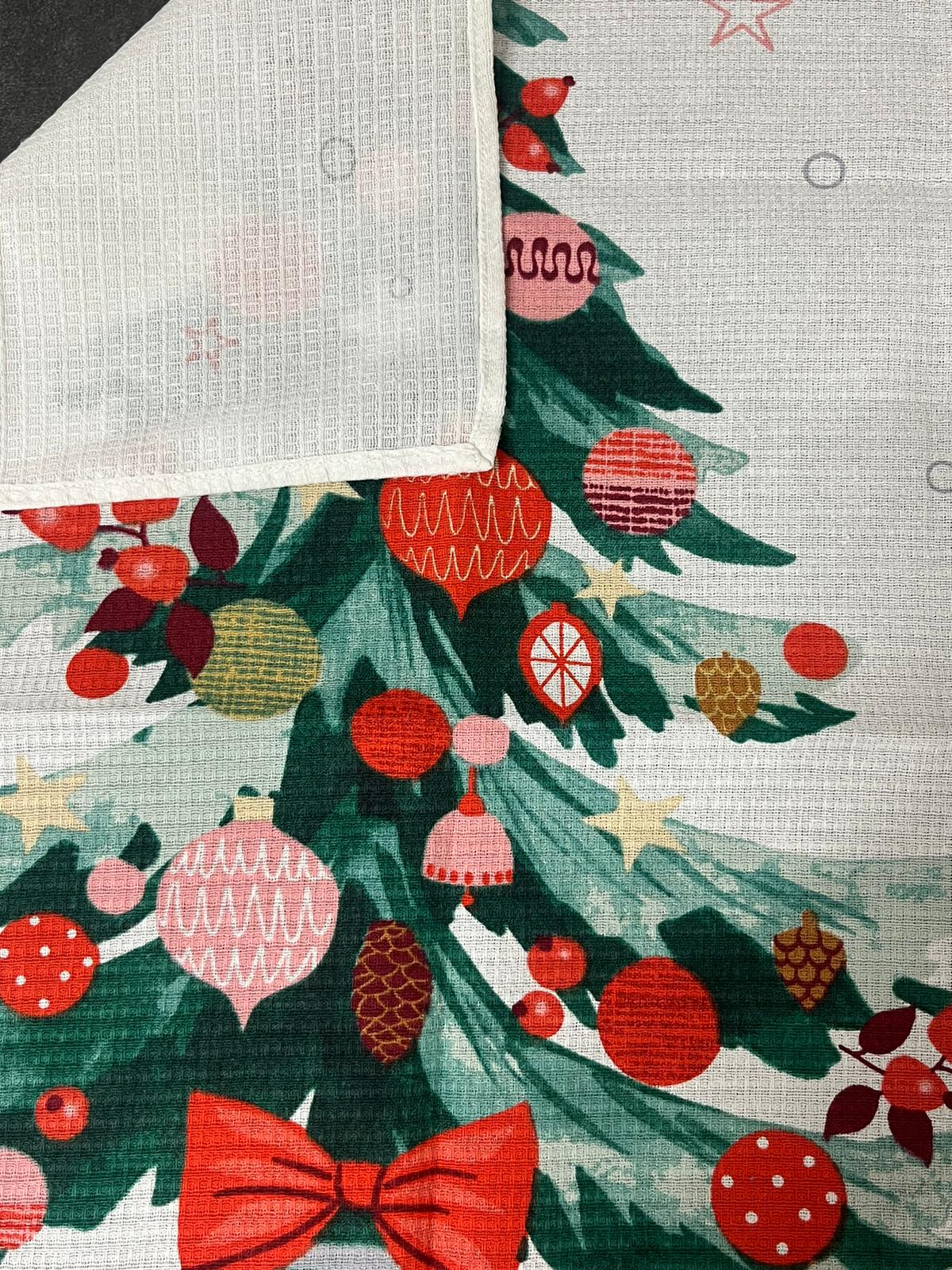 キッチンクロス クリスマス柄 ワッフル (Sサイズ)