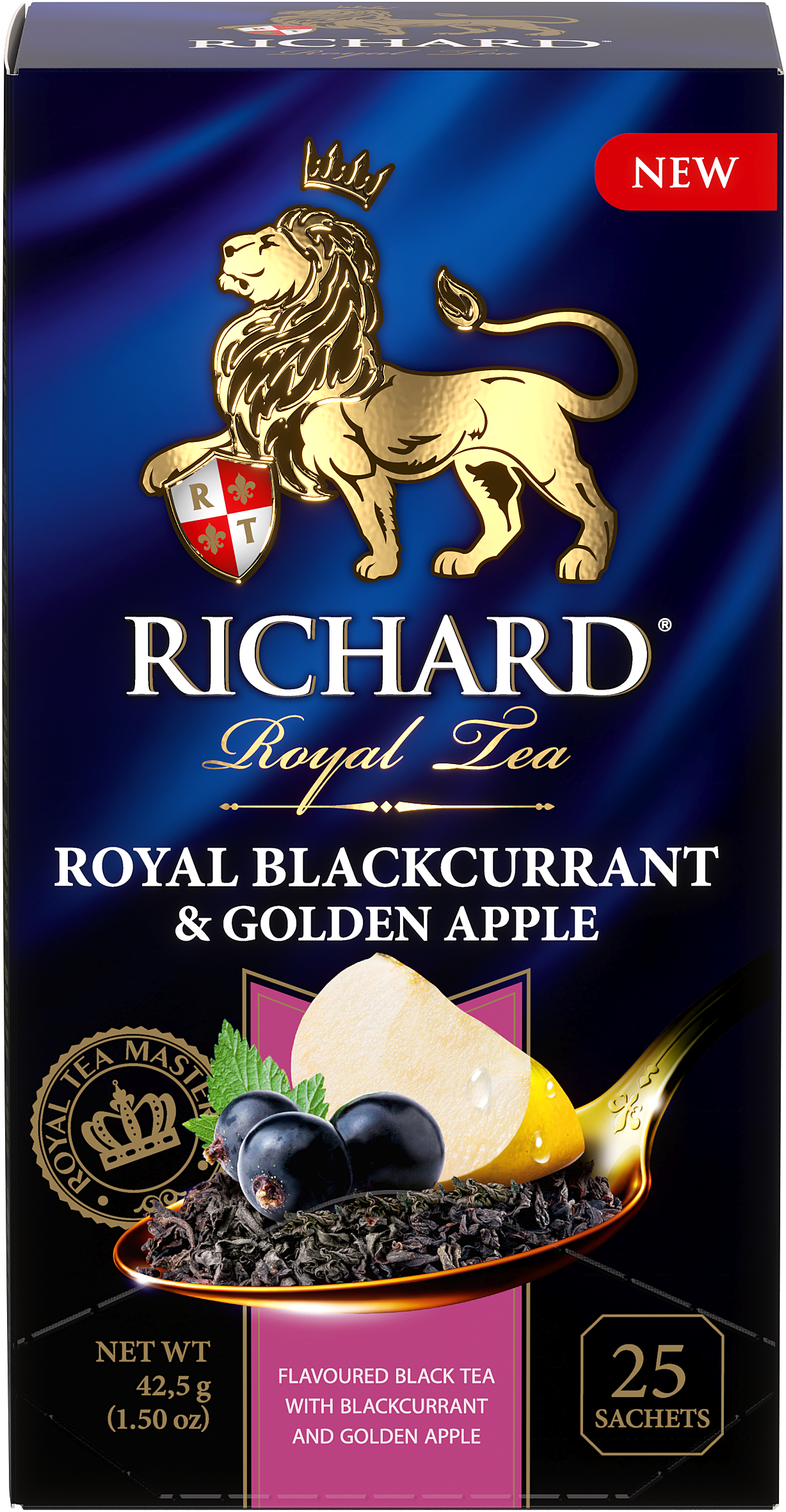 Richard Royal Blackcurrant & Golden Apple flavoured black tea - 25 sachets