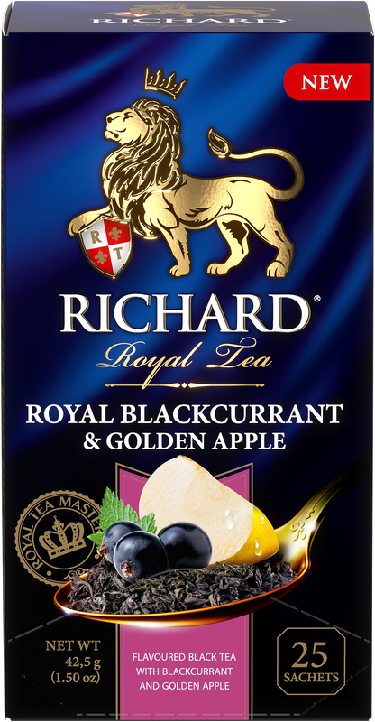 Richard Royal Blackcurrant & Golden Apple flavoured black tea - 25 sachets
