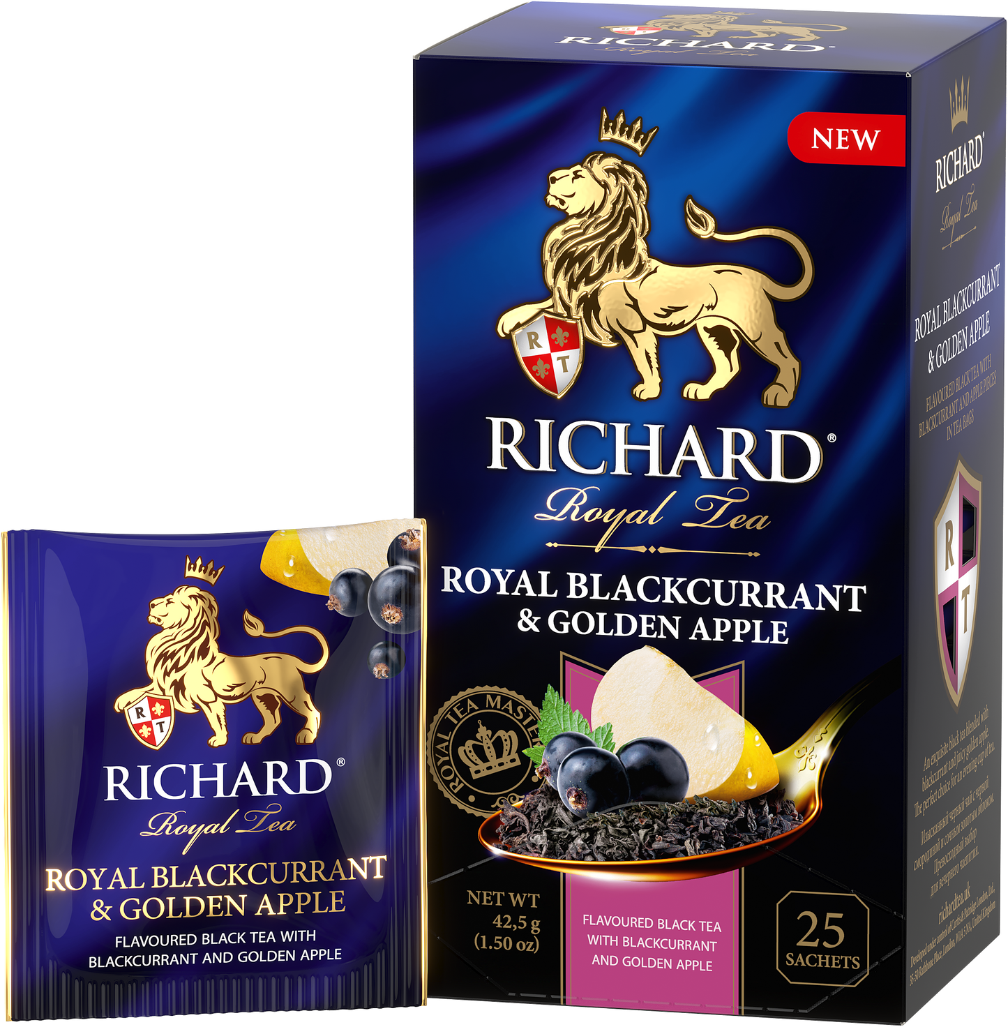 Richard Royal Blackcurrant & Golden Apple flavoured black tea - 25 sachets