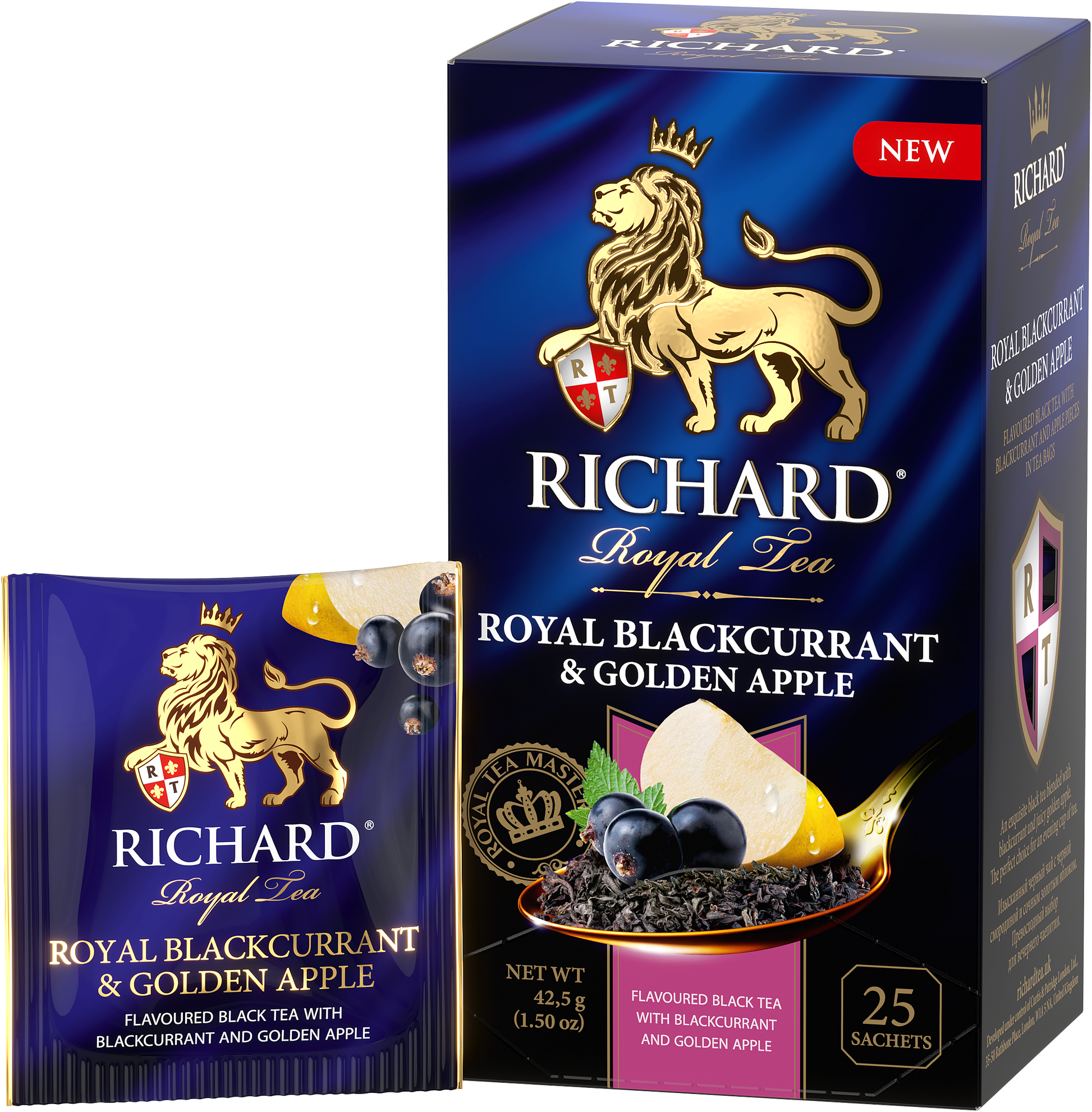 Richard Royal Blackcurrant & Golden Apple flavoured black tea - 25 sachets