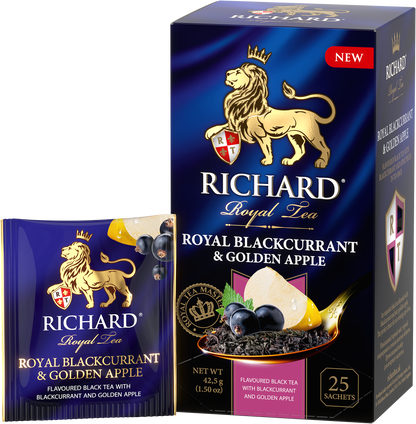 Richard Royal Blackcurrant & Golden Apple flavoured black tea - 25 sachets