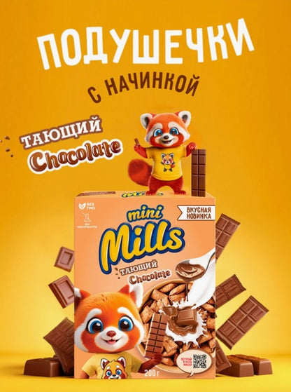 サクサク チョコレート キューブパフ（朝食シリアル）