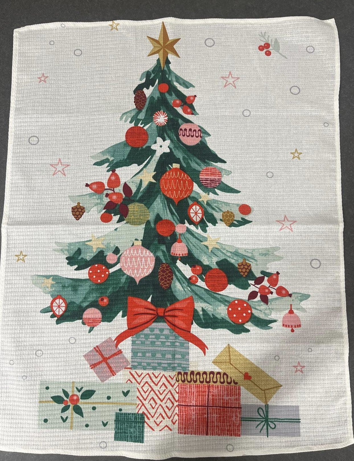 キッチンクロス クリスマス柄　ワッフル　（Sサイズ）