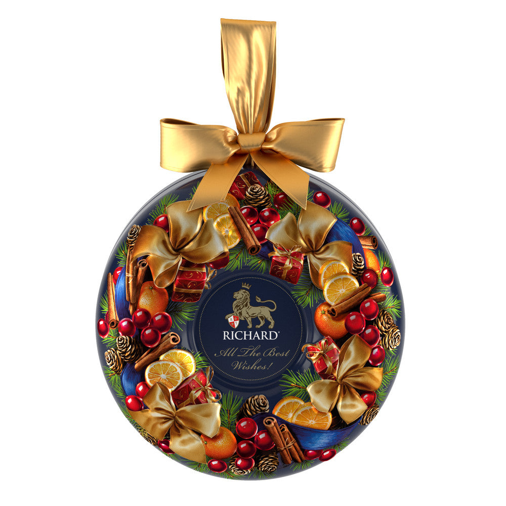 クリスマス・リース 缶入り紅茶（茶葉）
