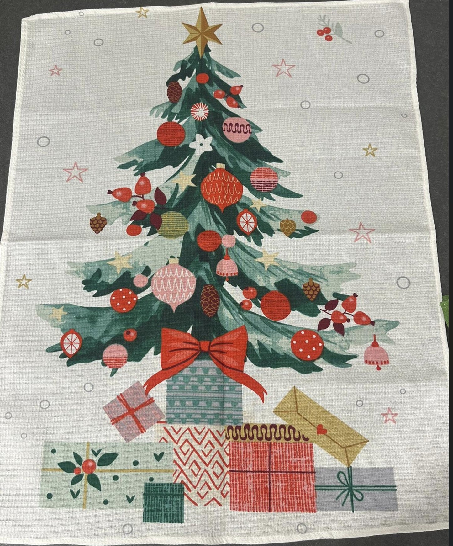 キッチンクロス クリスマス柄　ワッフル　（Sサイズ）