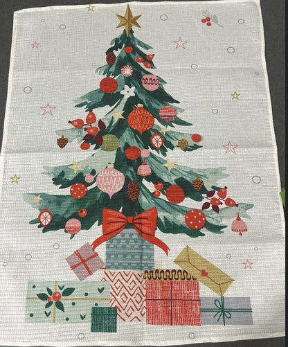 キッチンクロス クリスマス柄　ワッフル　（Sサイズ）