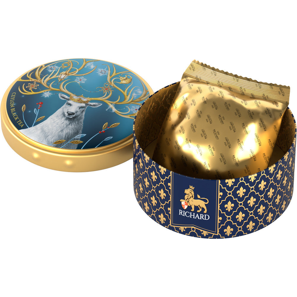 「シンボル・オブ・ザ・イヤー」（クリスマス・シカ）缶入りセイロン紅茶(M)