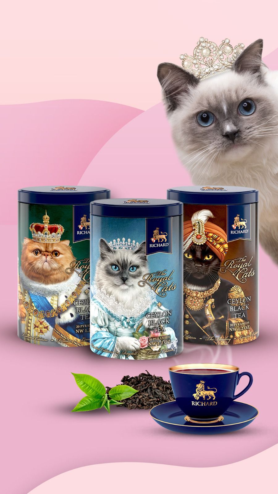 ザ・ロイヤル・キャッツ」缶入りセイロン紅茶 – Mishki i Shishki