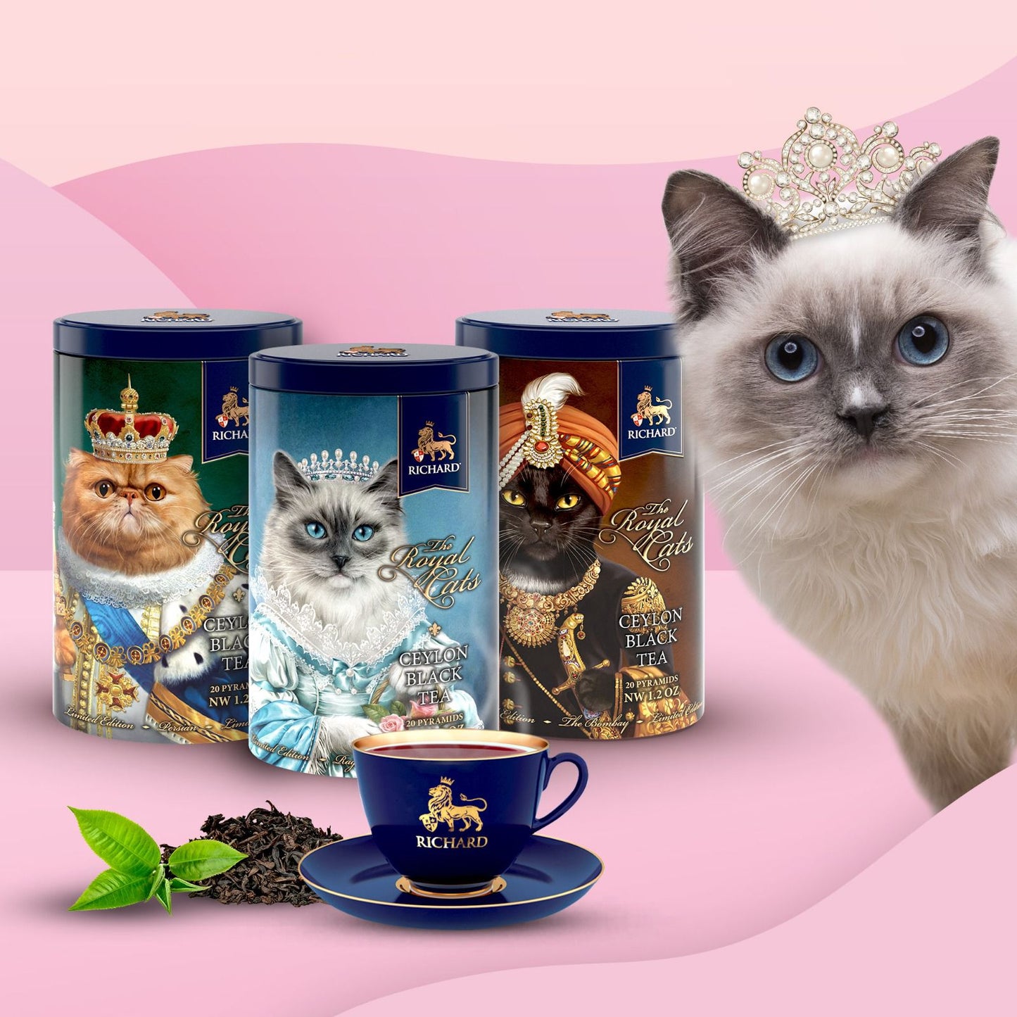 「ザ・ロイヤル・キャッツ」缶入りセイロン紅茶