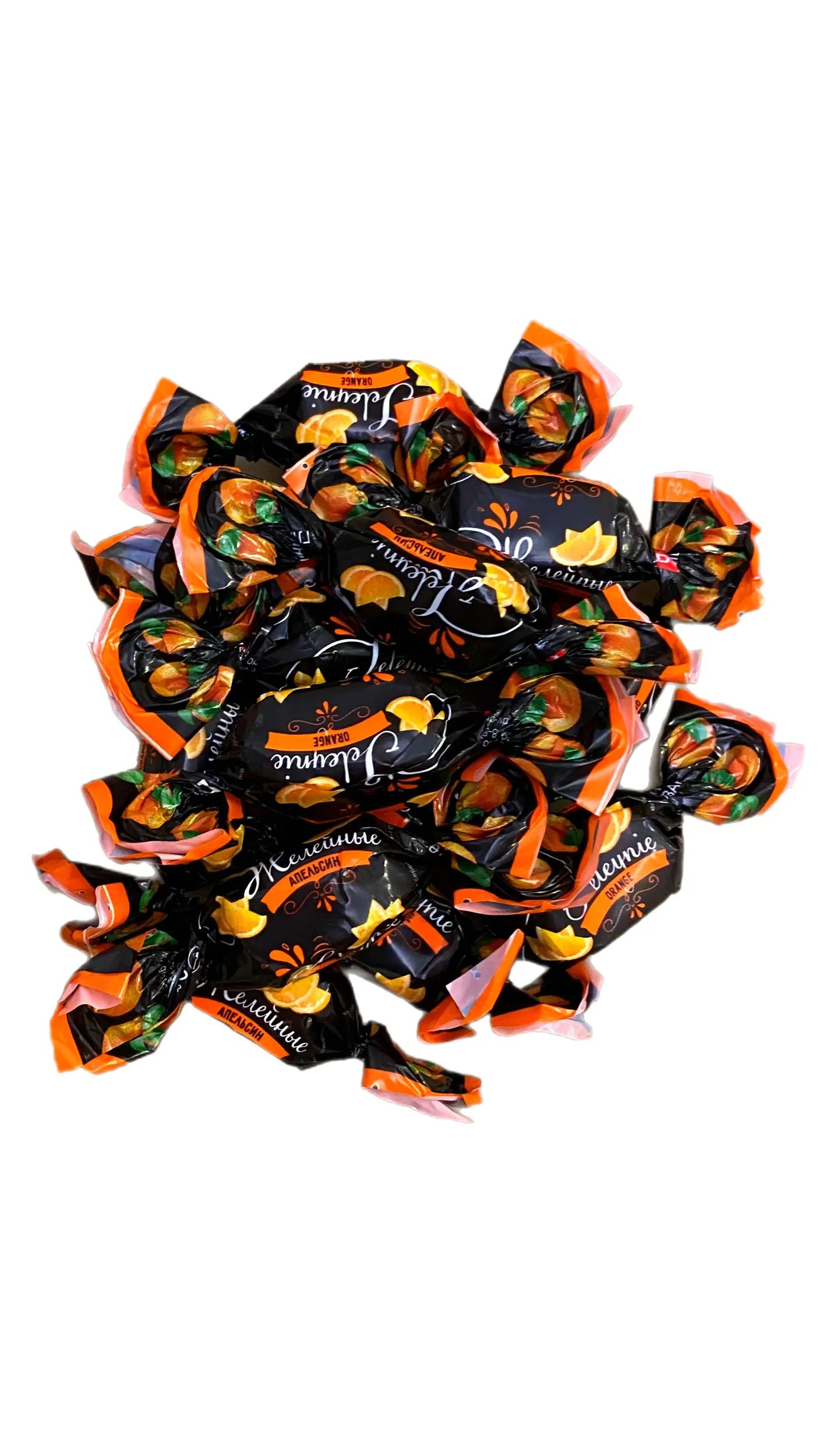 「オレンジ」ゼリー入りチョコ菓子