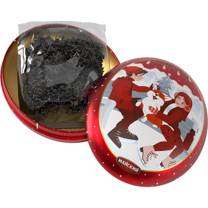 クリスマストイ型 缶入りセイロン紅茶 （茶葉）(コーギー/カップル/ファミリー)