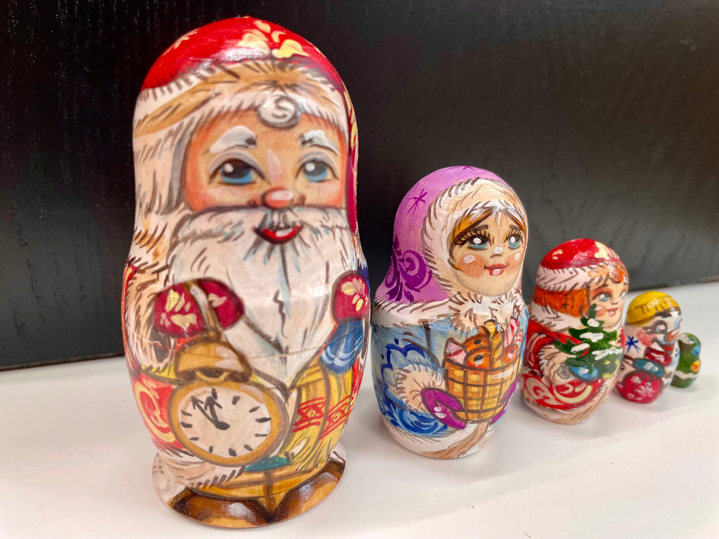 マトリョーシカ　「ロシアン・クリスマス」　５個組
