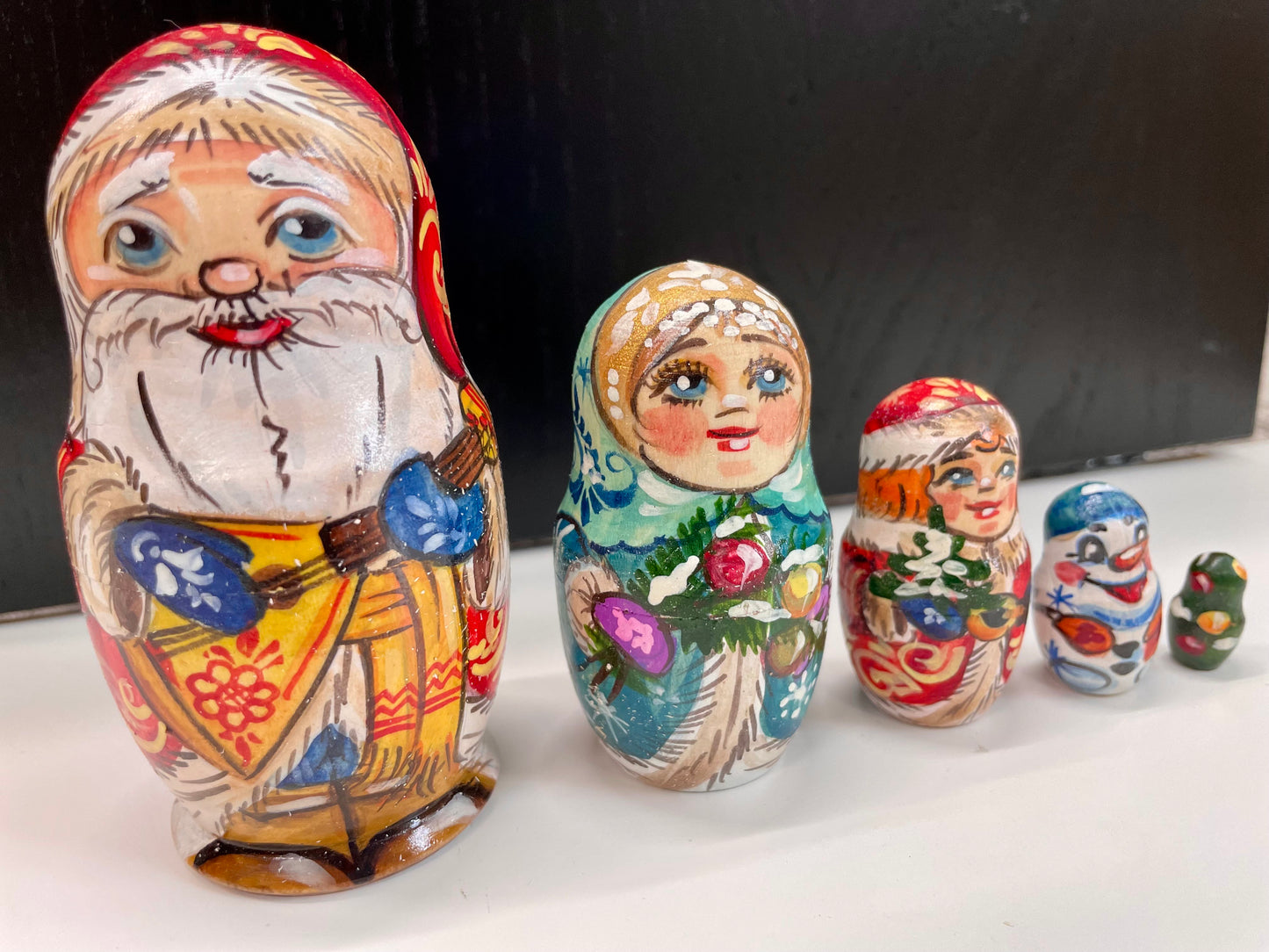 マトリョーシカ　「ロシアン・クリスマス」　５個組