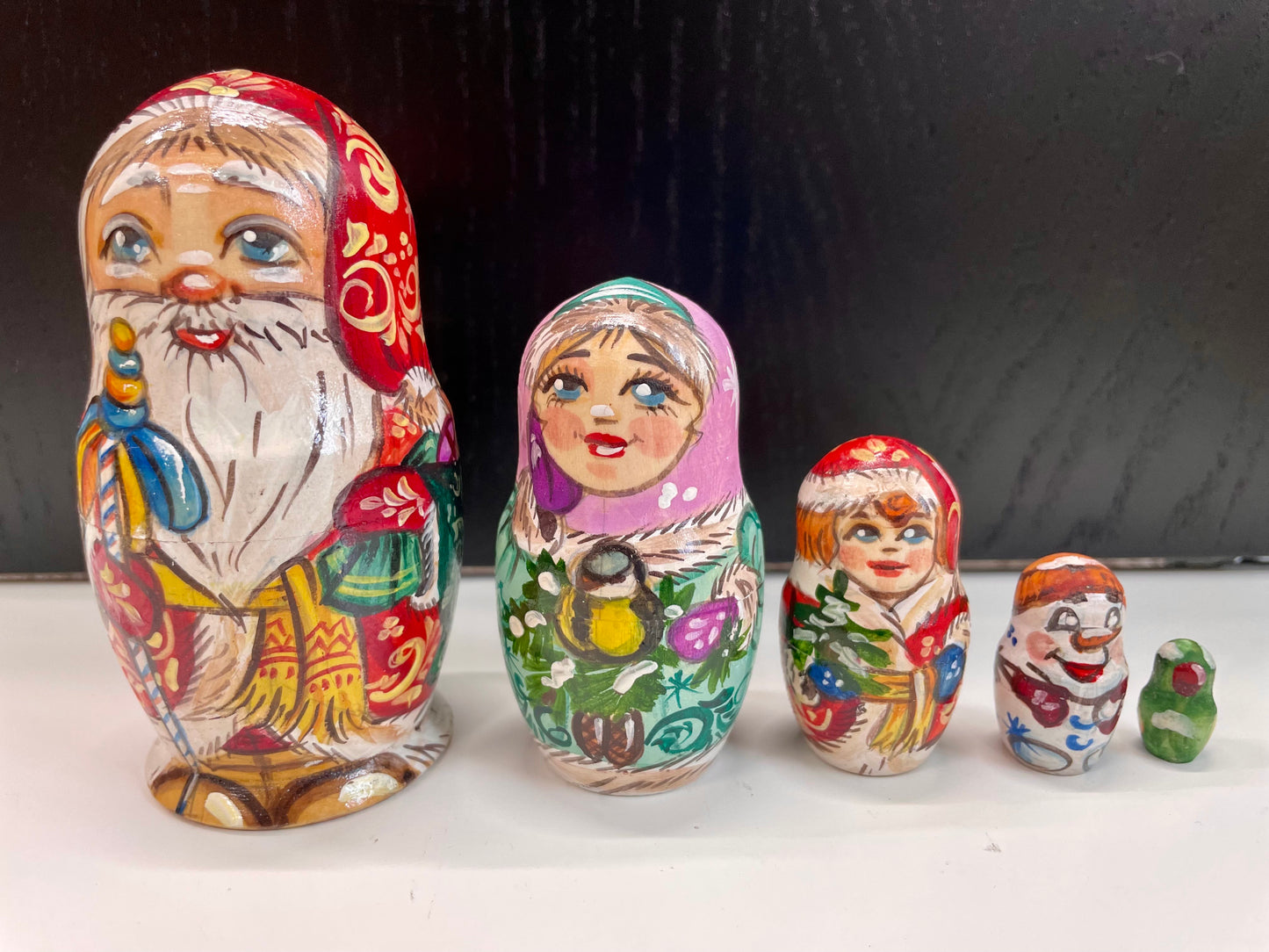 マトリョーシカ　「ロシアン・クリスマス」　５個組
