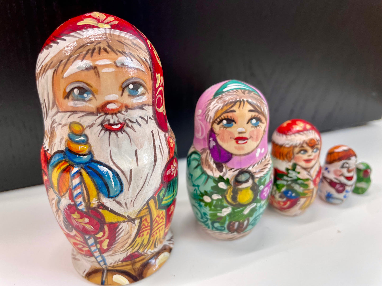 マトリョーシカ　「ロシアン・クリスマス」　５個組