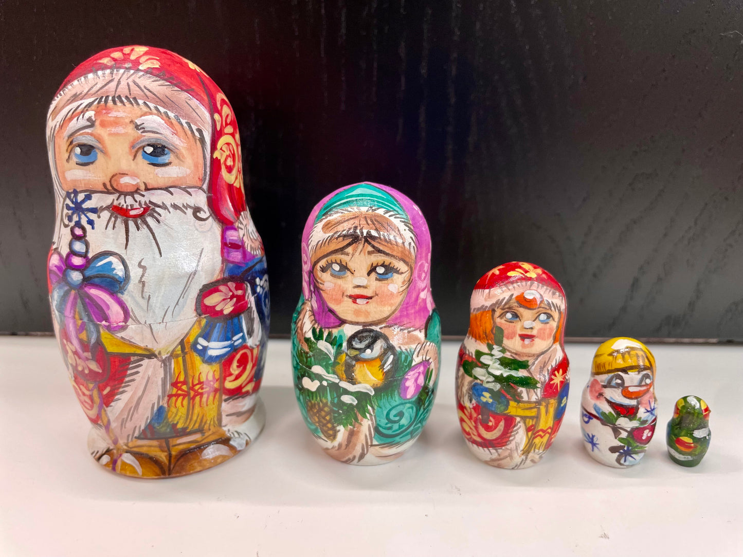 マトリョーシカ　「ロシアン・クリスマス」　５個組