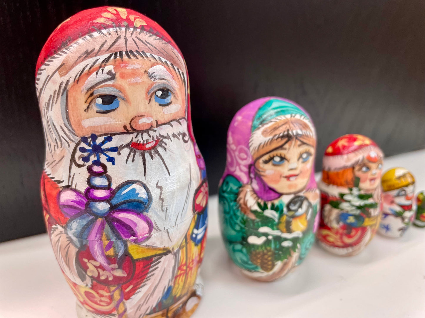 マトリョーシカ　「ロシアン・クリスマス」　５個組