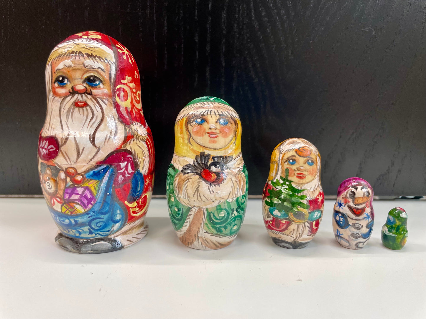 マトリョーシカ　「ロシアン・クリスマス」　５個組