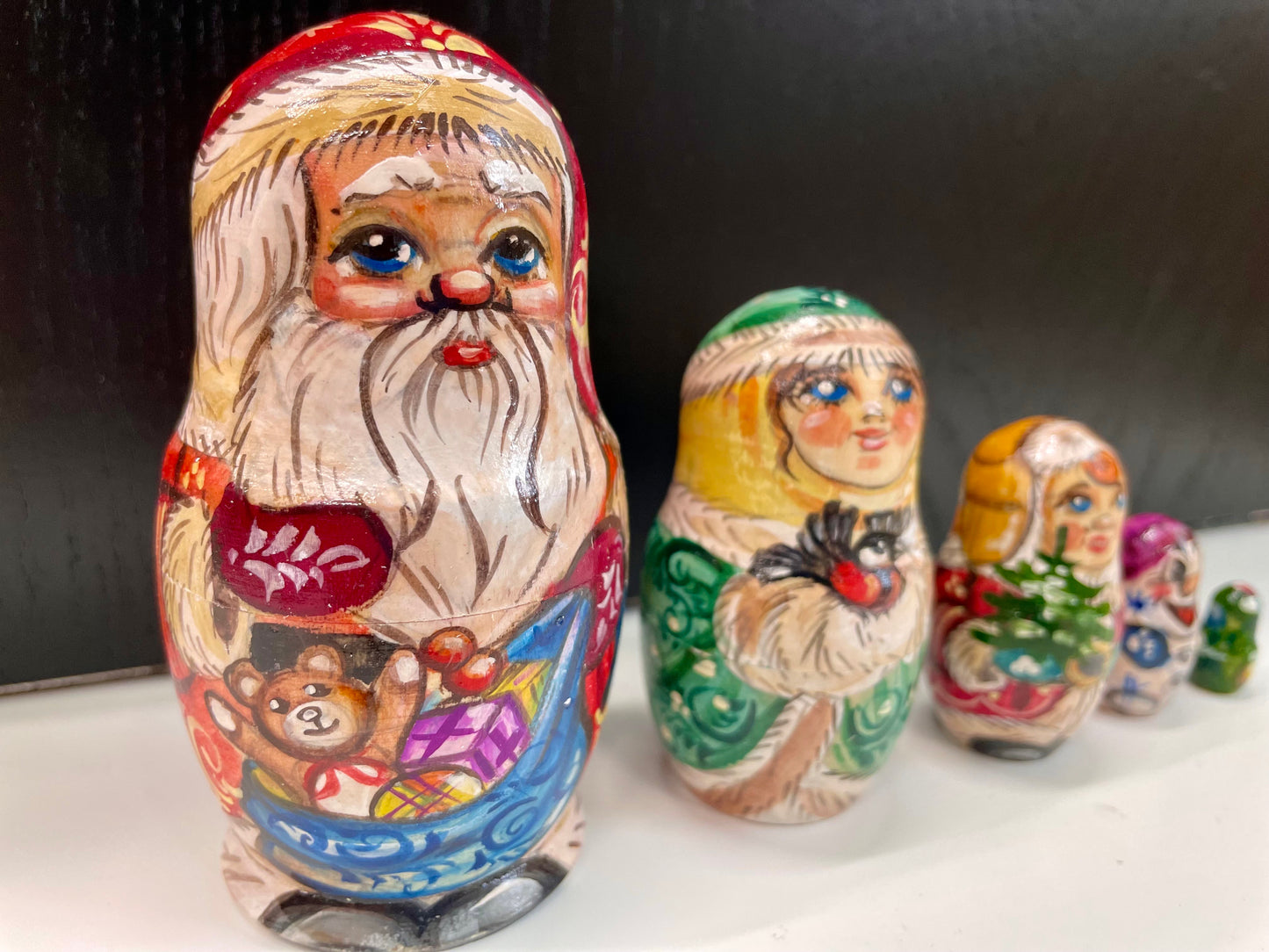 マトリョーシカ　「ロシアン・クリスマス」　５個組