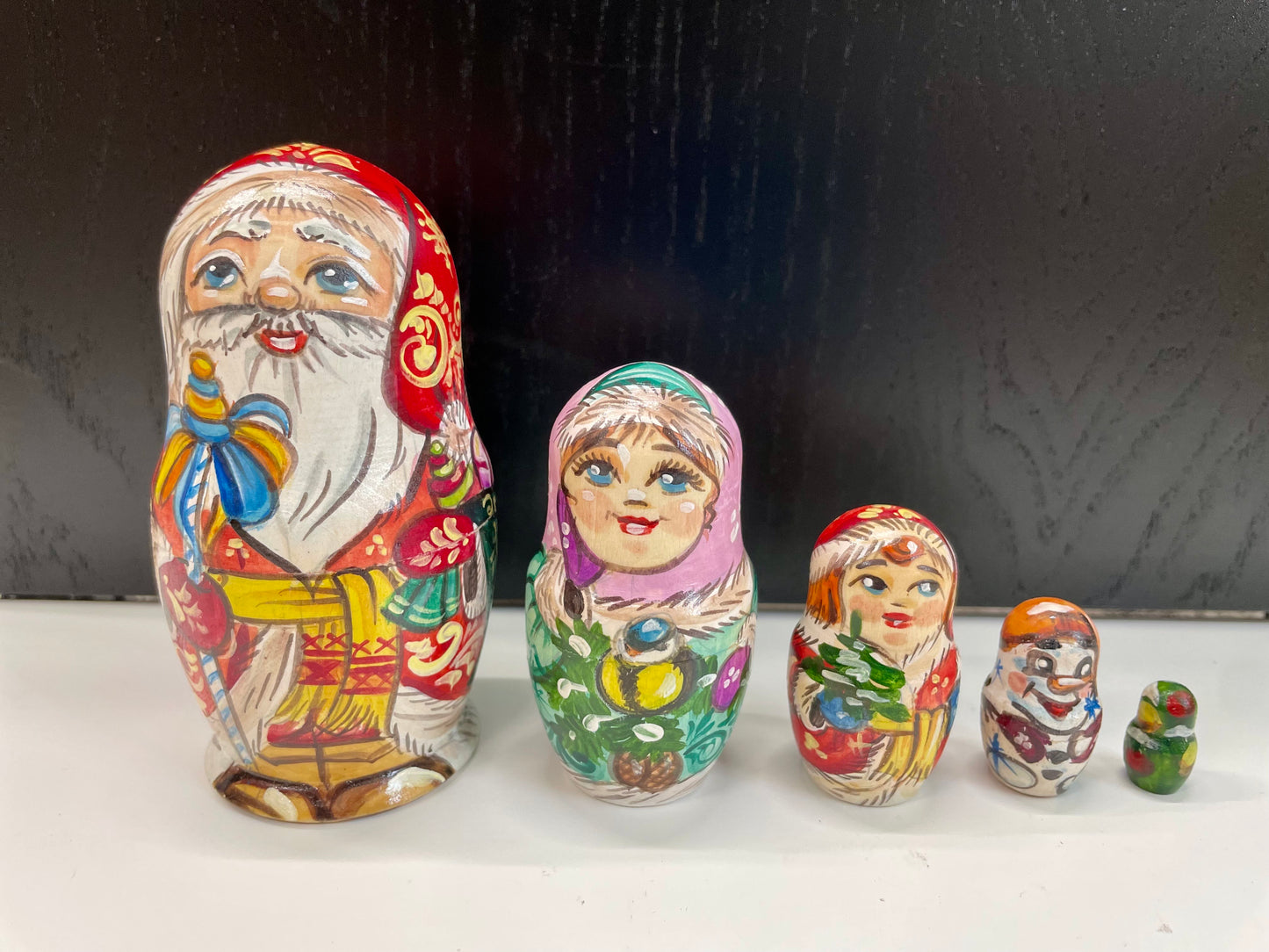 マトリョーシカ　「ロシアン・クリスマス」　５個組