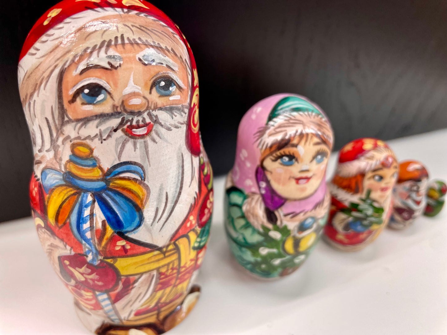 マトリョーシカ　「ロシアン・クリスマス」　５個組