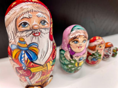 マトリョーシカ　「ロシアン・クリスマス」　５個組