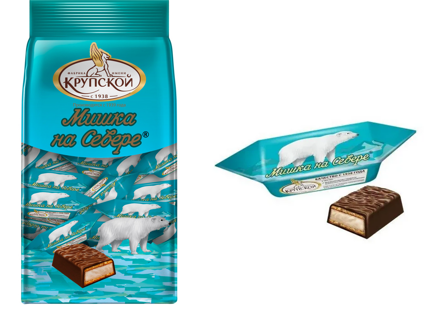 「ミーシカ・ナ・セーヴェレ」（北の小グマ）　チョコ菓子（ウエハース系）