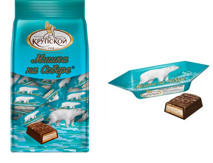 「ミーシカ・ナ・セーヴェレ」（北の小グマ）　チョコ菓子（ウエハース系）