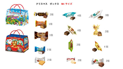 お菓子詰め合わせ・クリスマスボックス（M+サイズ）