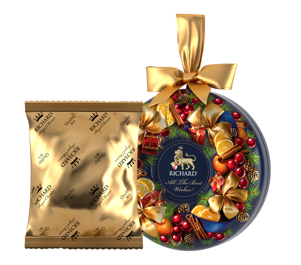 クリスマス・リース  缶入り紅茶（茶葉）（10月入荷予定）
