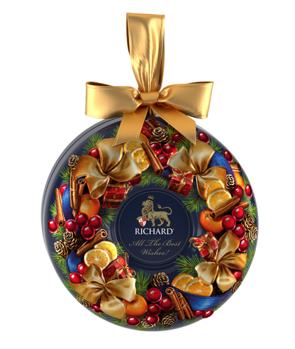 クリスマス・リース  缶入り紅茶（茶葉）（10月入荷予定）