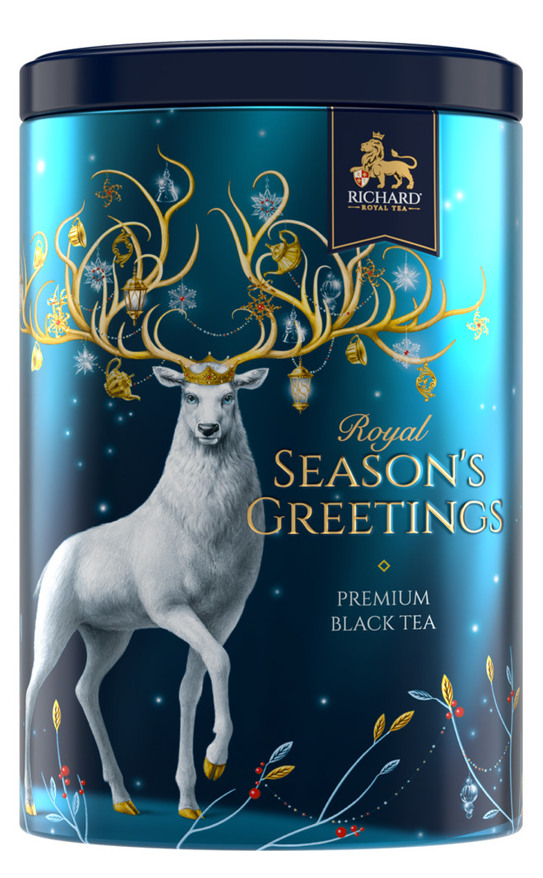 「シンボル・オブ・ザ・イヤー」（クリスマス・シカ）缶入りセイロン紅茶（茶葉）(L)