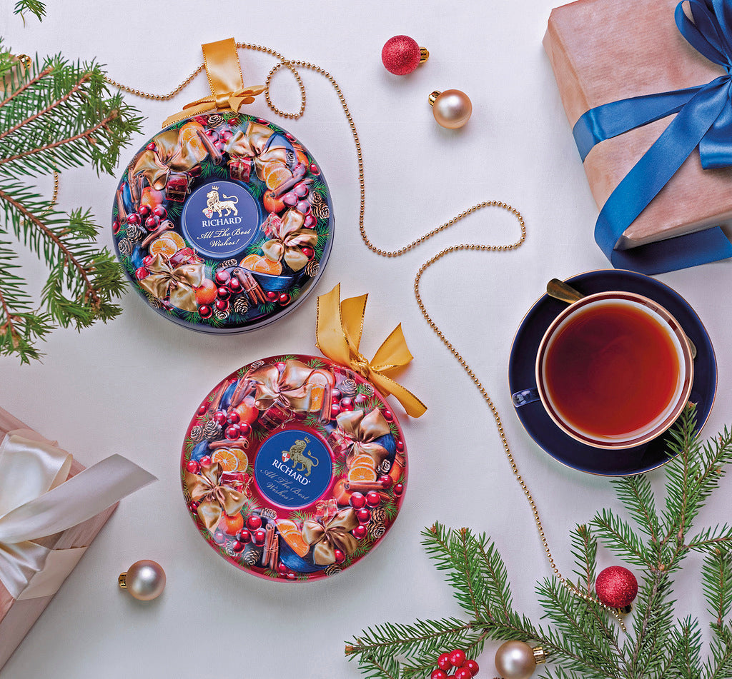 クリスマス・リース 缶入り紅茶（茶葉）