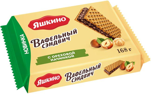 ウエハース・サンドイッチ（チョコ＆ナッツ）　入荷予定：5月